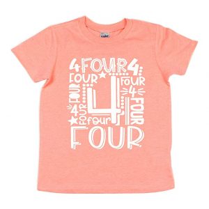 4th Birthday Shirt Boys Girls Toddler Gift Kids Fourth Birthday Party T-Shirt