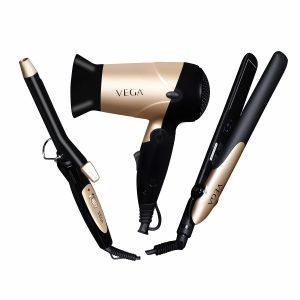VEGA Versatile Styling Set (Straightener , Curler & Dryer) Combo of 3