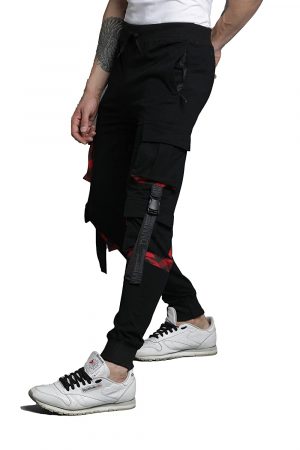 Men’s Cargo Black Cotton Jogger