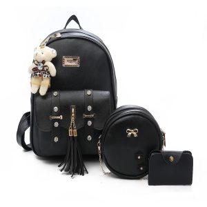 Girls 3-PCS Mini Leather Backpack