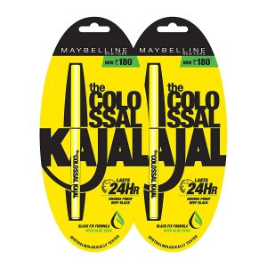 Maybelline New York Colossal Kajal, Super Black (Pack of 2)