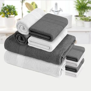 Towel Set Of 2 Bath Towels, 4 Hand Towels, 4 Face Towels