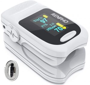Pulse Oximeter Fingertip, Oxygen Saturation Monitor (Batteries Not Included) for Spo2 Perfusion Index